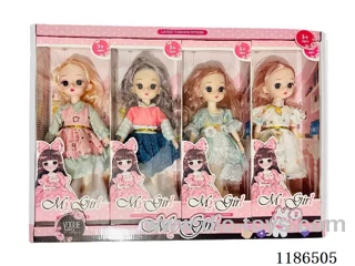 12 inch Solid 11 Jointed Barbie 4 Color Mix 4PCS