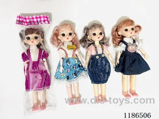 12 inch Solid 11 Jointed Barbie 4 Color Mixed Pack