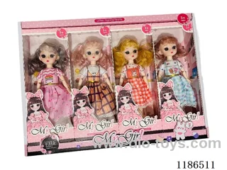 12 inch Solid 11 Jointed Barbie 4 Color Mix 4PCS