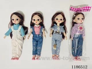 12 inch Solid 11 Jointed Barbie 4 Color Mixed Pack