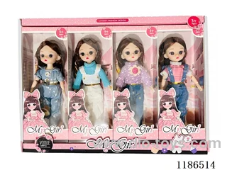 12 inch Solid 11 Jointed Barbie 4 Color Mix 4PCS