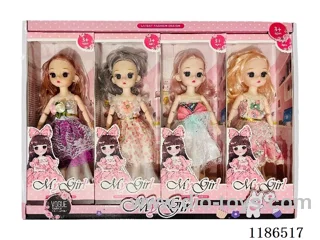 12 inch Solid 11 Jointed Barbie 4 Color Mix 4PCS