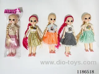 12 inch Solid 11 Jointed Barbie 4 Color Mixed Pack