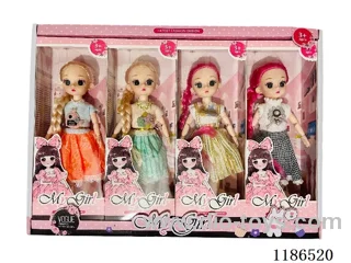 12 inch Solid 11 Jointed Barbie 4 Color Mix 4PCS