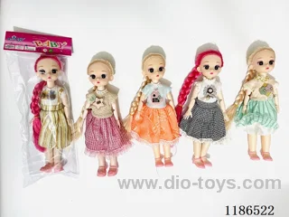 12 inch Solid 11 Jointed Barbie 4-color Mixed Pack
