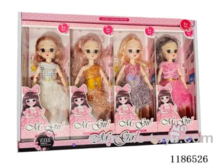 12 inch Solid 11 Jointed Barbie 4 Color Mix 4PCS