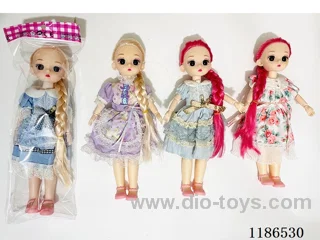 12 inch Solid 11 Jointed Barbie 4 Color Mixed Pack