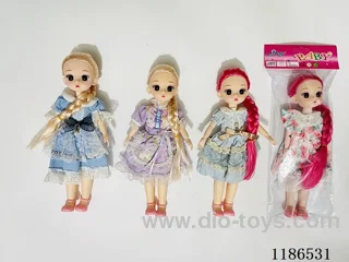 12 inch Solid 11 Jointed Barbie 4-color Mixed Pack