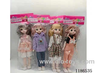 12 inch Solid Barbie with 11 joints 4 colors mix and match