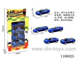 4PCS free wheel alloy car