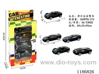 4PCS free wheel alloy car