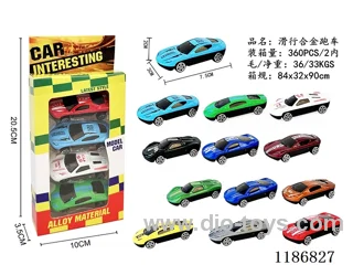 4PCS free wheel alloy car