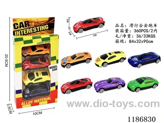 4PCS free wheel alloy car