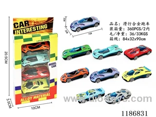 4PCS free wheel alloy car