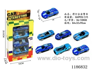 4PCS free wheel alloy car