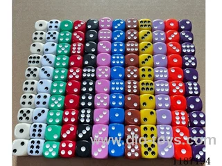 16mm Rounded Solid Color Point Dice