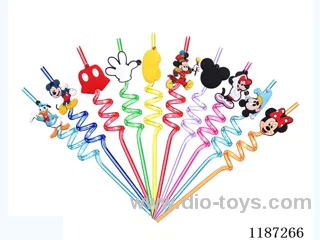 Spiral three circle Cartoon Disney Straw (10PCS)