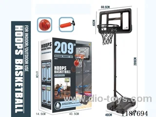 209 High 60 Long Blowing Bottle Transparent Blackboard Quadruple Base Basketball Goal (Enhanced)