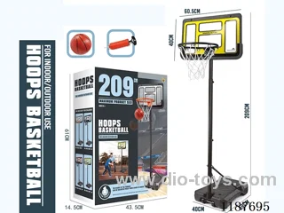 209 high 60 long high blow up bottle transparent yellow board four square base basketball goal (enhanced)