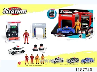 Car wash scene combination police car inertia (with music and characters)