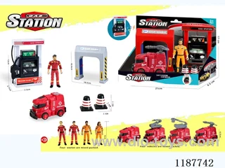 Gasoline car wash scene combination fire inertia (with music and characters)