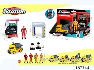 Gasoline car wash scenic combination engineering inertia (with music and characters)