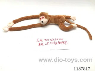 Long arm plush monkey with electric flash plus sound