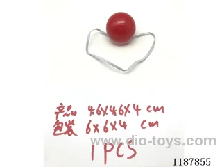 1 x 1 Bag Non-Functional Plastic Red Nose