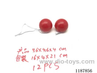 12 x 1 Bag Non-Functional Plastic Red Noses