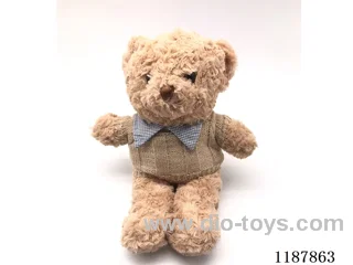 Plush Sweater Collar Flower Bear