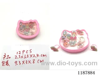 KT cat jewelry box with 12 rings