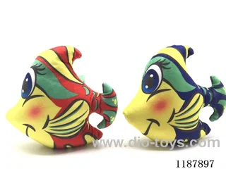 Colorful Printed Plush Big Eye Fish