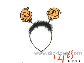 12pcs 1pk brat headdress with fur strips