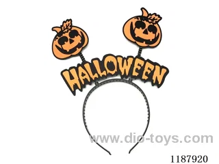 1 Bag of 12 Pumpkin Alphabet Headdresses