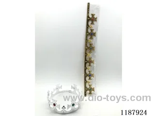 Gold and Silver Self-Adhesive Crown with Diamonds