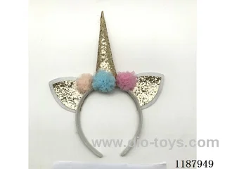 Gold and pink unicorn tiara with flowers