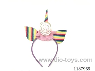 Colorful unicorn headdress with flowers