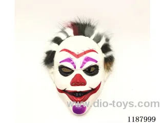 Clown Mask with Colorful Hair