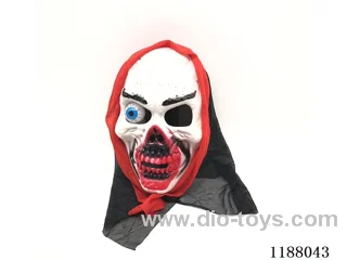 Electric flash eyeballs beads skull mask with cloth headgear