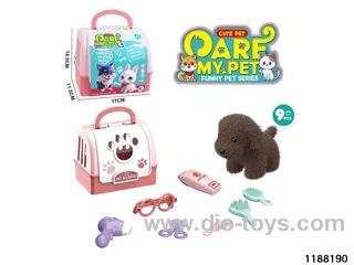 Plush pet toy set