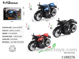 1:12 Die-casting zinc alloy pull back car W L/M