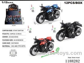 1:12 Die-casting zinc alloy pull back car W L/M 12PCS