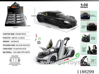 1:32 Die-casting zinc alloy pull back car W L/M 8PCS