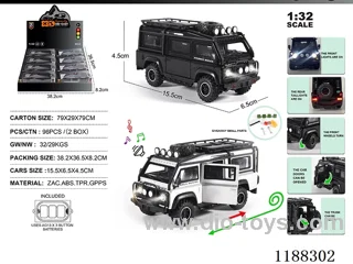 1:32 Die-casting zinc alloy pull back car W L/M 8PCS