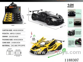 1:24 Die-casting zinc alloy pull back car W L/M 8PCS