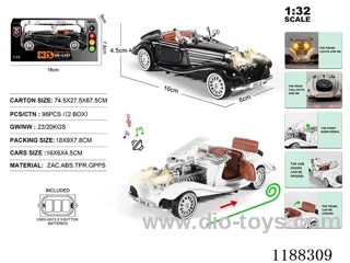 1:32 Die-casting zinc alloy pull back car W L/M
