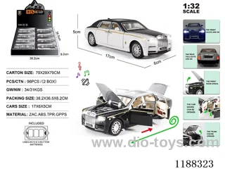 1:32 Die-casting zinc alloy pull back car W L/M 8PCS