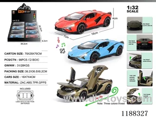 1:32 Die-casting zinc alloy pull back car W L/M 8PCS