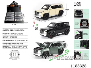 1:32 Die-casting zinc alloy pull back car W L/M 8PCS