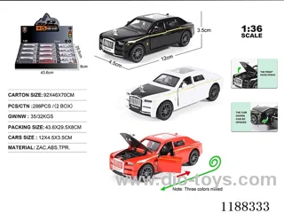 1:36 Die-casting zinc alloy pull back car 12PCS
